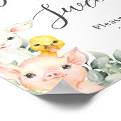 Rustiek groen Boerderij Dieren Baby zijn Sweet Tre Poster (Hoek)