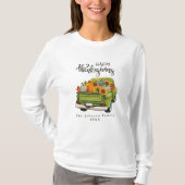 Rustiek Groen Boerderij Vrachtwagen Thanksgiving F T-shirt (Voorkant)
