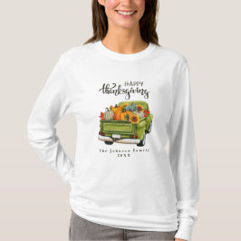 Rustiek Groen Boerderij Vrachtwagen Thanksgiving F T-shirt