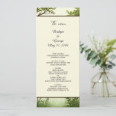 rustiek groen boom Lijst bruiloft programma Programmakaart (Staand voorkant)