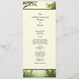 rustiek groen boom Lijst bruiloft programma Programmakaart
