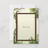 rustiek groen boom Lijst RSVP Kaartje (Achterkant)