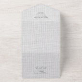 Rustiek groen bos Alles in één bruiloft Uitnodigen All In One Uitnodiging (Buitenkant)