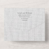 Rustiek groen bos Alles in één bruiloft Uitnodigen All In One Uitnodiging (Achterkant)