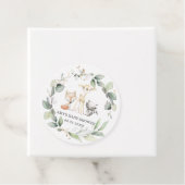 Rustiek groen bos dieren dank u bedankjes labels (In situ)