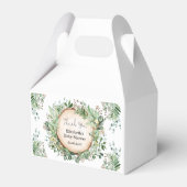 Rustiek groen Botanisch Baby shower 1e Verjaardag Bedankdoosjes (Achterkant)