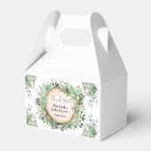 Rustiek groen Botanisch Baby shower 1e Verjaardag Bedankdoosjes (Voorkant Zijde)
