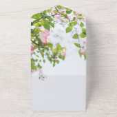 Rustiek groen Bougainvillea Floral Wedding All In One Uitnodiging (Buitenkant)