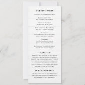 Rustiek groen bruiloft ceremonie programma (Achterkant)