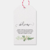 Rustiek groen bruiloft gunst tas label cadeaulabel (Achterkant)