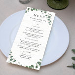 Rustiek groen Bruiloft Menu Kaart<br><div class="desc">Stijlvolle menukaart van © berryberrysweet . Afdrukbare digitale bestanden en bijpassende items zijn beschikbaar! Bezoek onze website op berryberrysweet.com voor stijlvolle briefpapier design en gepersonaliseerde geschenken.</div>