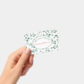 Rustiek groen | Bruiloft of Bedrijfsnaam Badge (Handheld)