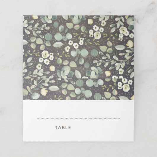 Rustiek groen bruiloft | Speciale partij Plaatskaartje (Buitenkant ongevouwen)