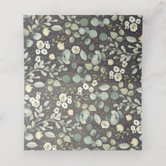 Rustiek groen bruiloft | Speciale partij Plaatskaartje (Binnenkant ongevouwen)