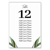 Rustiek groen Bruiloft Tafel Nummer Zitkaart Kaart (Voorkant)