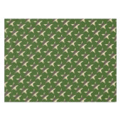 Rustiek Groen Bruin Sterren Patroon Feestelijke Ke Tafelkleed (Voorkant (Horizontaal))