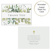 Rustiek groen Eenvoudige orthodoxe Christelijke be Bedankkaart