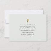 Rustiek groen Eenvoudige orthodoxe Christelijke be Bedankkaart (Achterkant)
