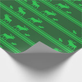 Rustiek groen eland inpakpapier (Hoek)