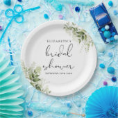 Rustiek groen Elegant Script Vrijgezellenfeest Papieren Bordje (Feest)