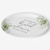 Rustiek groen Elegant Script Vrijgezellenfeest Papieren Bordje (Gekanteld)