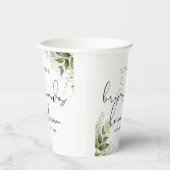 Rustiek groen Elegante bruidsmeisjes lunch Papieren Bekers (Rechts)