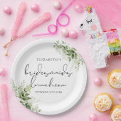 Rustiek groen Elegante bruidsmeisjes lunch Papieren Bordje (Feest)