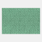 Rustiek groen en Cranberry rode kerst Inpakpapier Vel (Voorkant)