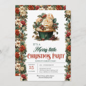 Rustiek groen en goud elegante kerst cupcake kaart (Voorkant / Achterkant)