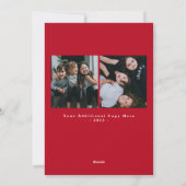 Rustiek groen en hout Kerstmis Foto Feestdagenkaart (Achterkant)