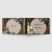 Rustiek groen en houtsnijwerk gastenboek (Volledig)