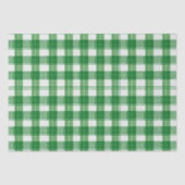 Rustiek groen en wit geplakt traditioneel geruit tissuepapier (Voorkant)