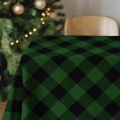 Rustiek groen en zwarte Buffalo Plaid Tafelkleed