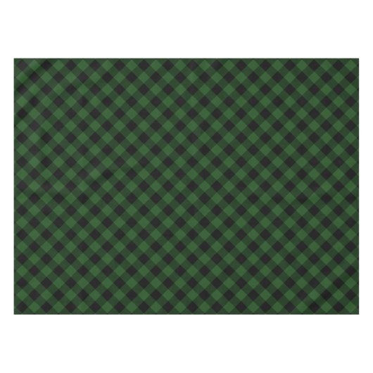 Rustiek groen en zwarte Buffalo Plaid Tafelkleed (Voorkant (Horizontaal))