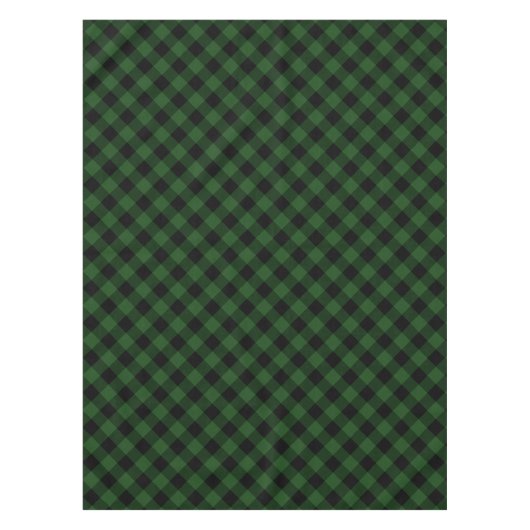 Rustiek groen en zwarte Buffalo Plaid Tafelkleed (Voorkant)