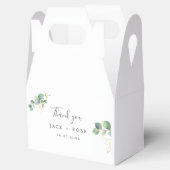 Rustiek groen Eucalyptus zomerhuwelijk. Bedankdoosjes (Geopend)