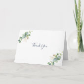 Rustiek groen Eucalyptus zomerhuwelijk. Bedankkaart (Voorkant)