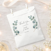Rustiek groen Eucalyptus zomerhuwelijk. Bedankzakje (Geknipt)