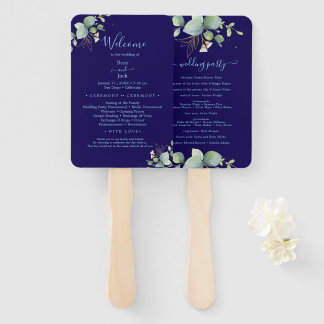 Rustiek groen Eucalyptus zomerhuwelijk. Handwaaier