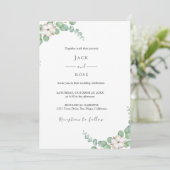 Rustiek groen Eucalyptus zomerhuwelijk. Kaart (Staand voorkant)