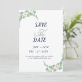 Rustiek groen Eucalyptus zomerhuwelijk. Kaart (Staand voorkant)