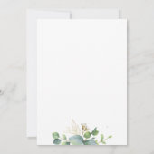 Rustiek groen Eucalyptus zomerhuwelijk. Kaart (Achterkant)
