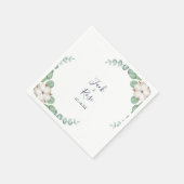 Rustiek groen Eucalyptus zomerhuwelijk. Servet (Hoek)