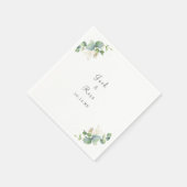 Rustiek groen Eucalyptus zomerhuwelijk. Servet (Hoek)