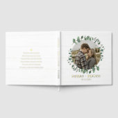 Rustiek groen Folie bruiloft gastenboek (Volledig)