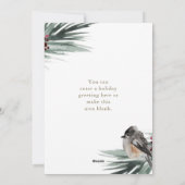 Rustiek groen gebladerte foto Vrolijk Kerstfeest Feestdagenkaart (Achterkant)