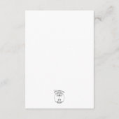 Rustiek groen gekocht bruiloft details informatiekaartje (Achterkant)