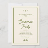 Rustiek groen geplakt kerstfeest kaart (Voorkant)