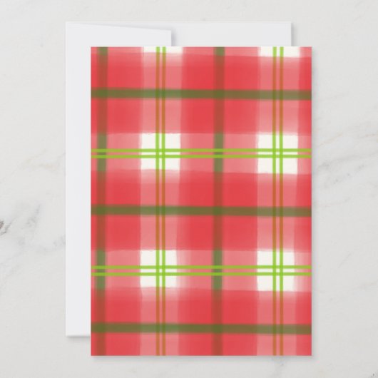 Rustiek groen geplakt kerstfeest kaart (Achterkant)