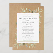 Rustiek groen Geslacht Neutrale douche per post Kaart (Voorkant / Achterkant)